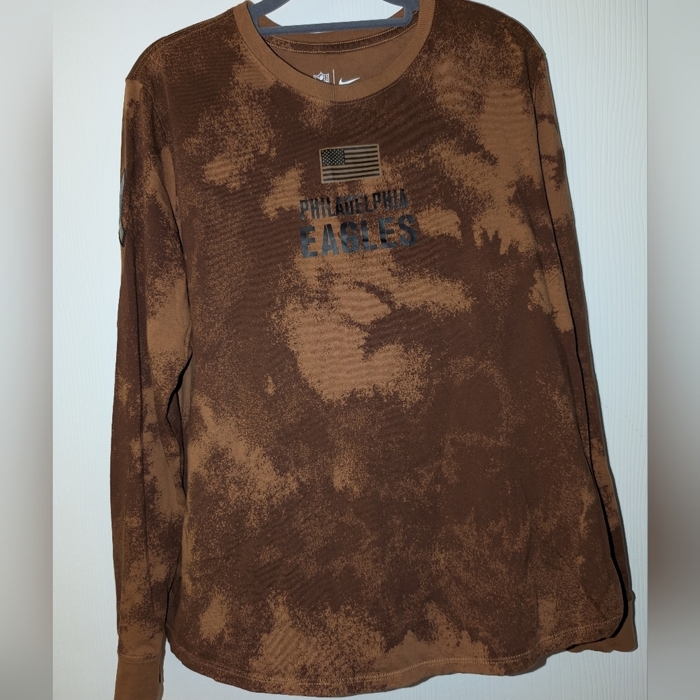 Nike Philadelphia Eagles Military Salute Long Sleeve Tee Boys XL